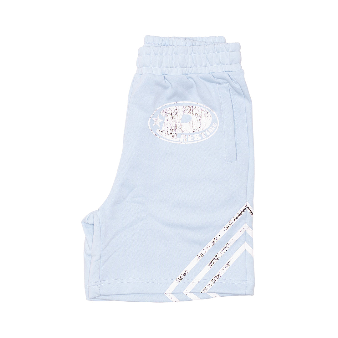 prestige "p logo" striped shorts