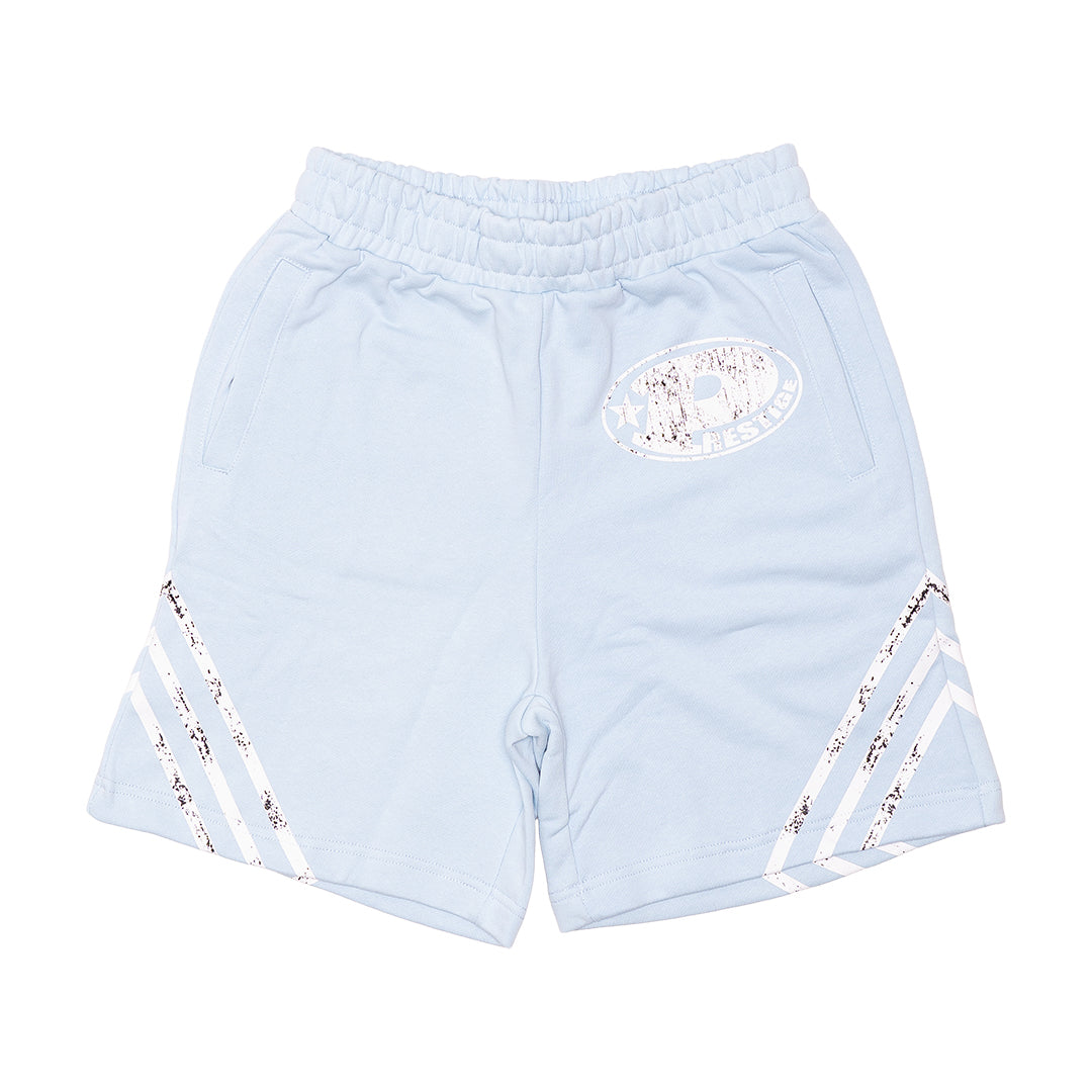 prestige "p logo" striped shorts