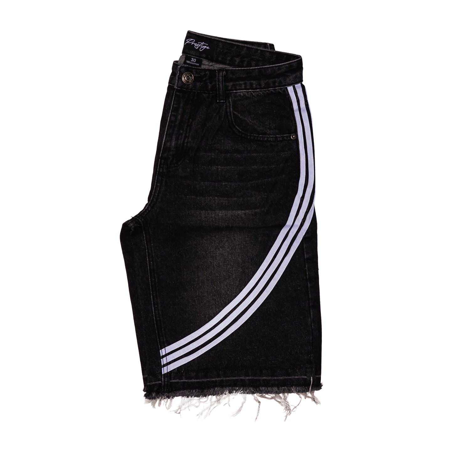 prestige black taped jorts