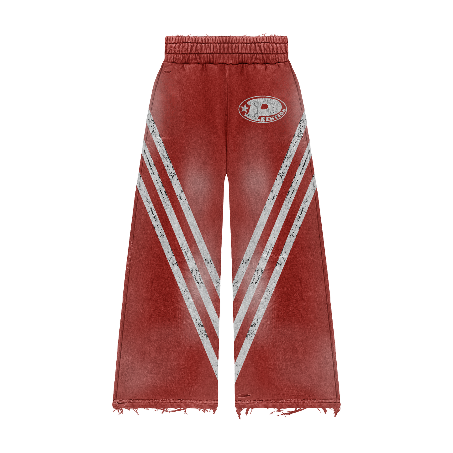 red prestige rhinestone sweatpants