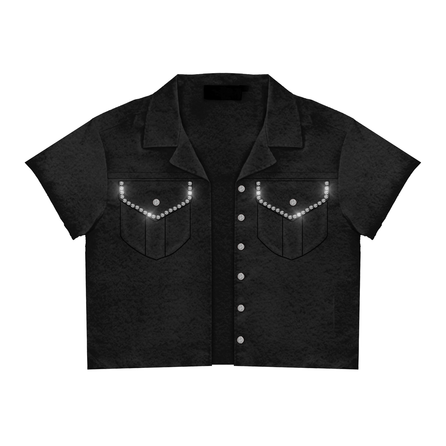 prestige rhinestone button up