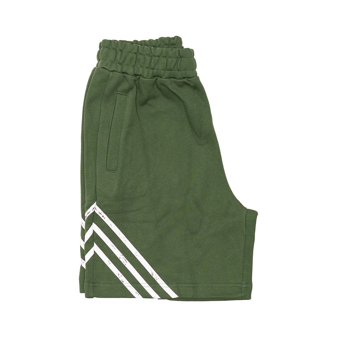 prestige "p logo" striped shorts