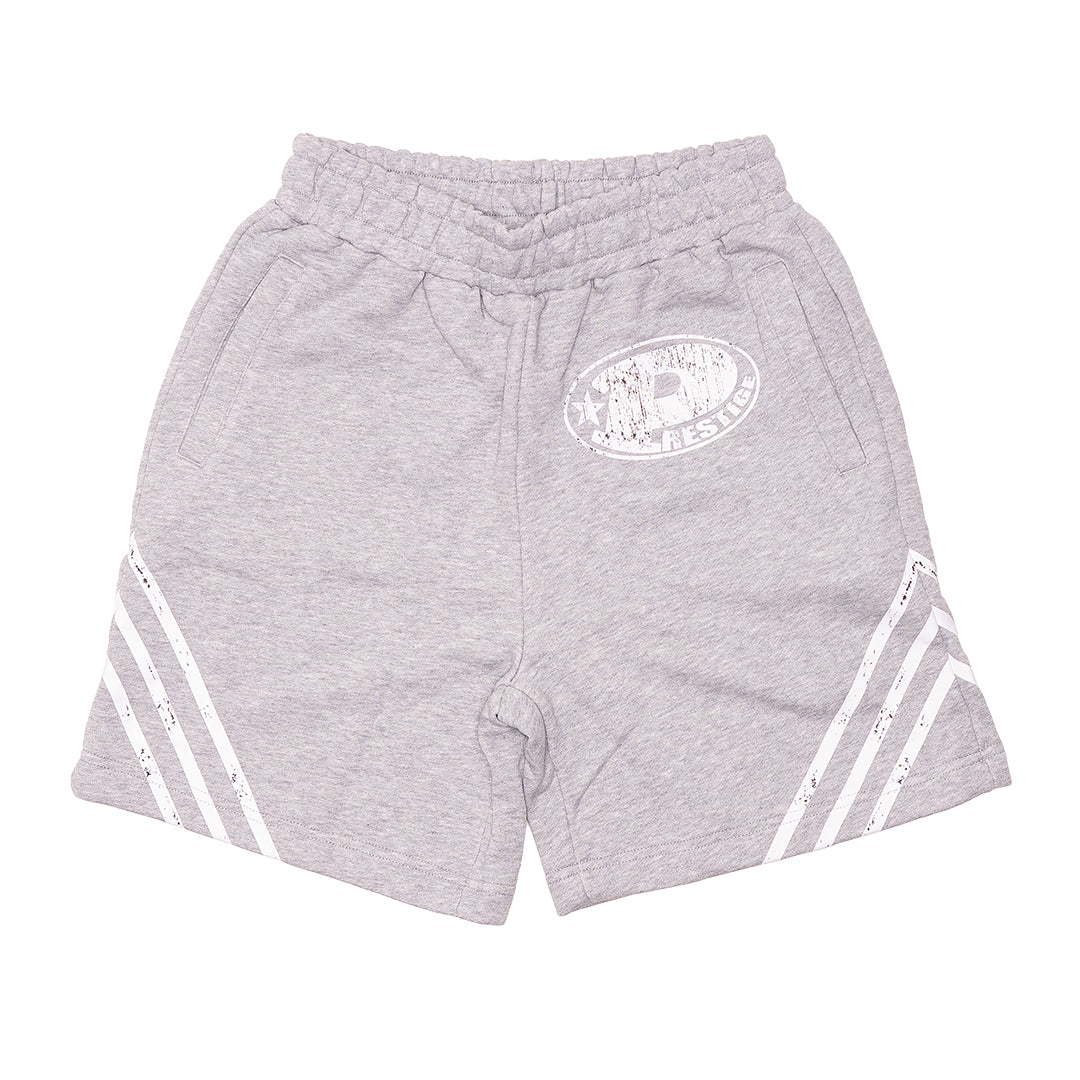 prestige "p logo" striped shorts