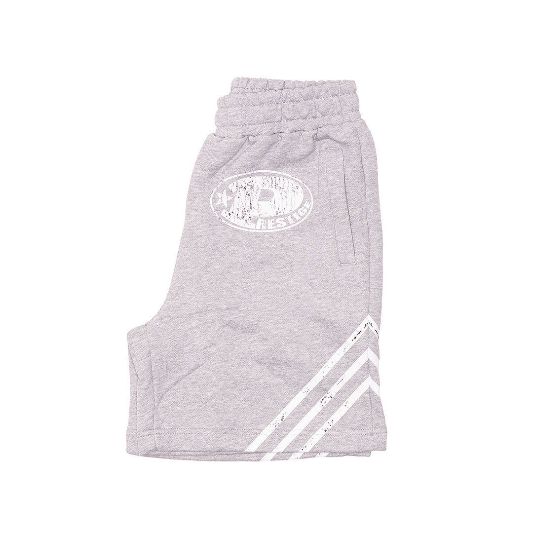 prestige "p logo" striped shorts