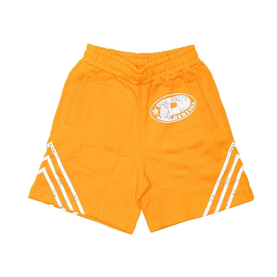 prestige "p logo" striped shorts