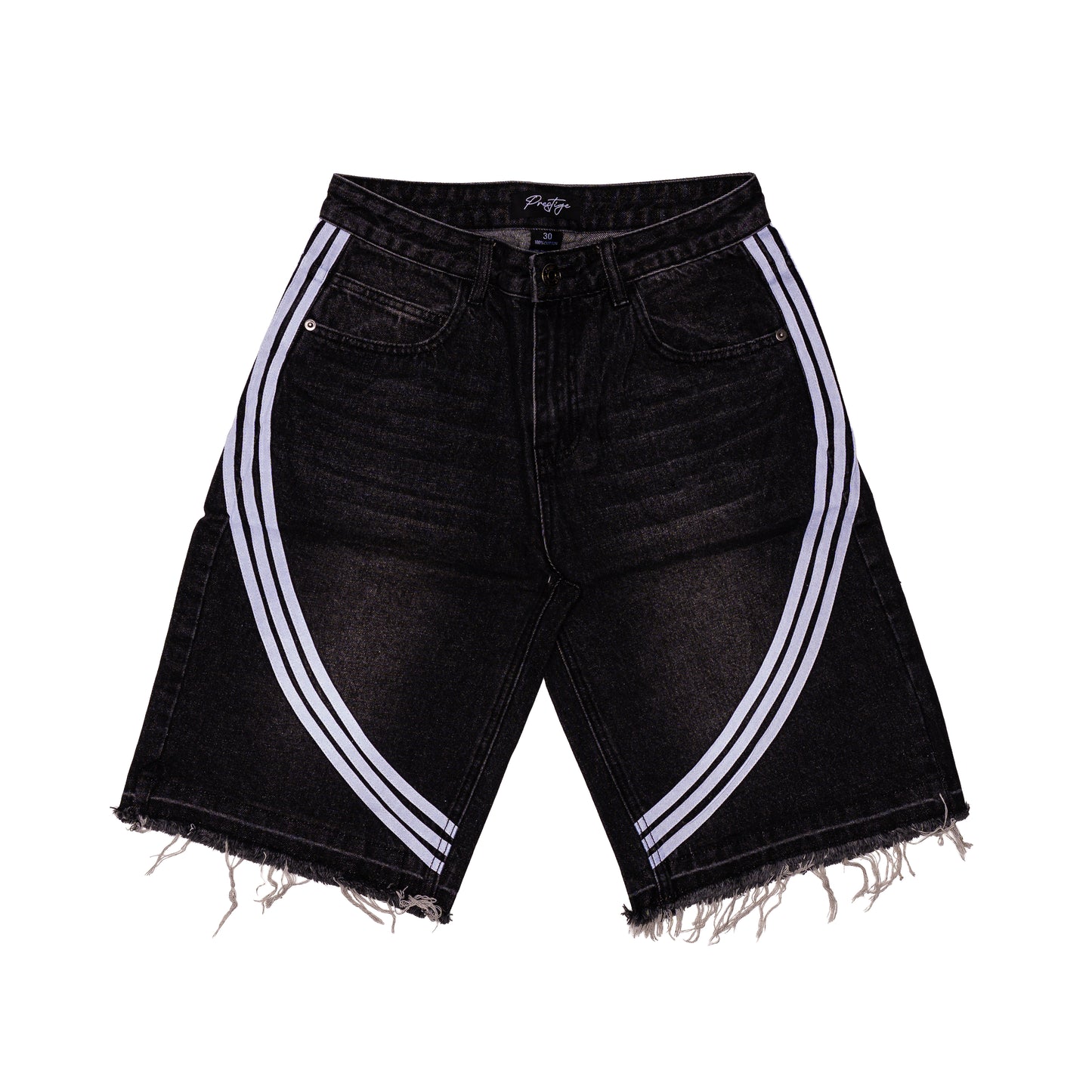 prestige black taped jorts