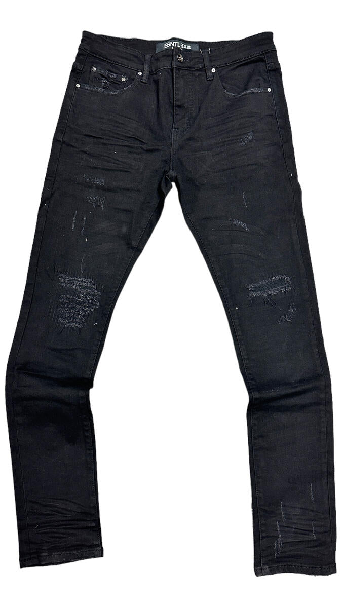esntl lab jet black jeans