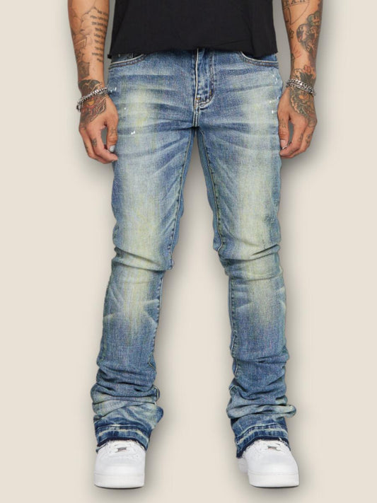 ESNTL Lab Wash Stacked Jeans
