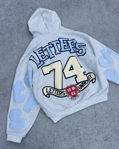 Red Letter Scattered Zip Up