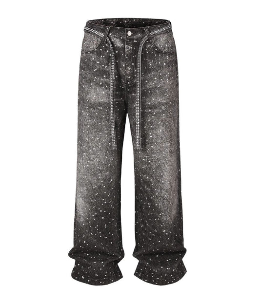 Undeveloped Noir Rhinestone Denim