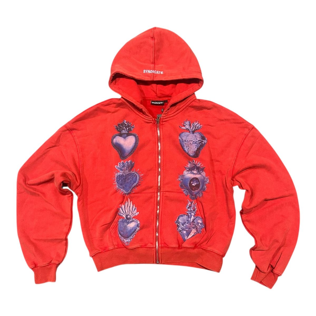 syndicate “hearts” zip up