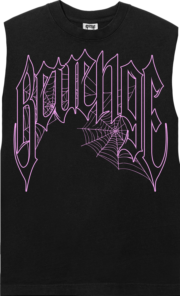 revenge “web cross” sleeveless tee