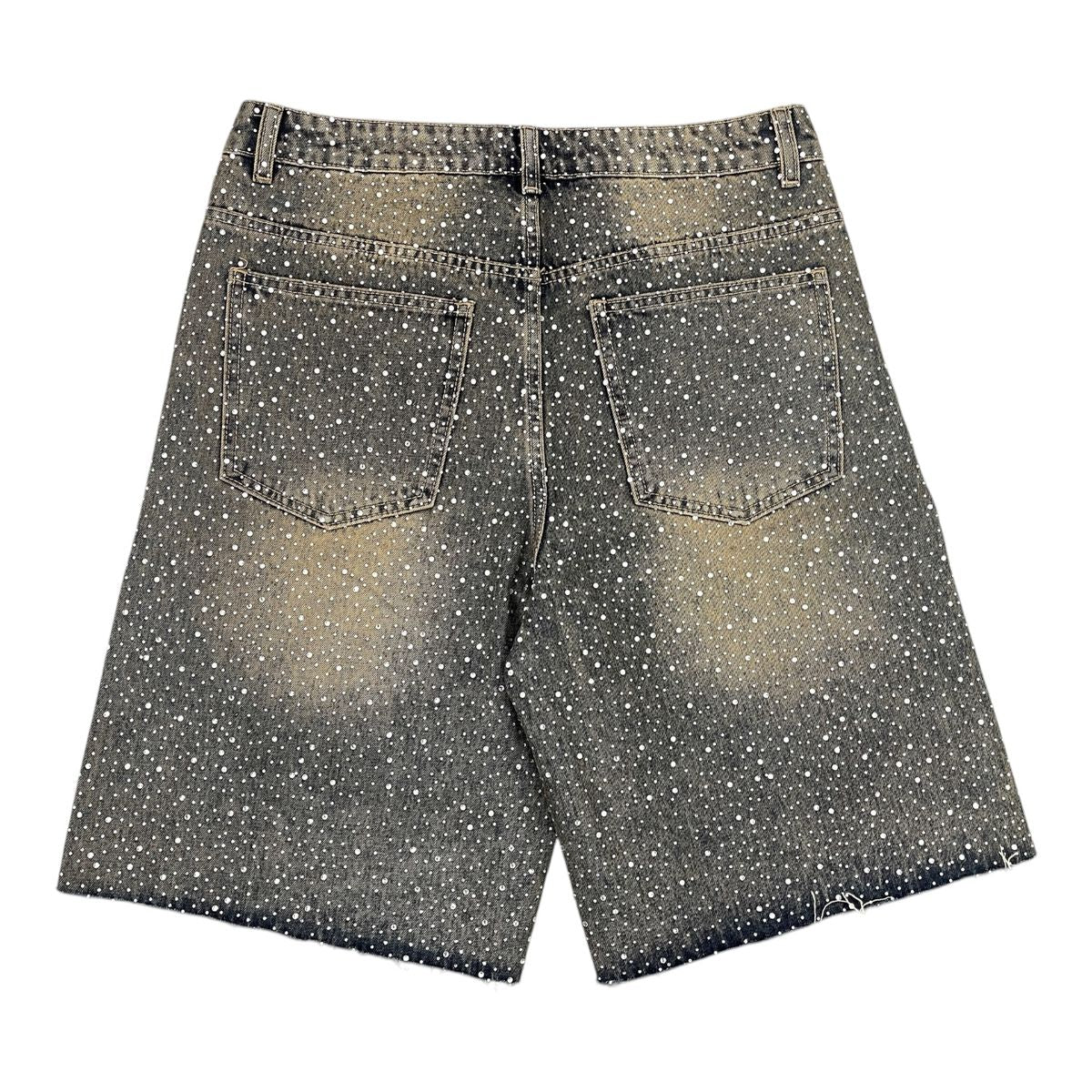 concept keystone rhinestone jorts
