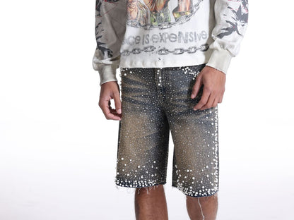Concept KEYSTONE Rhinestone Jorts