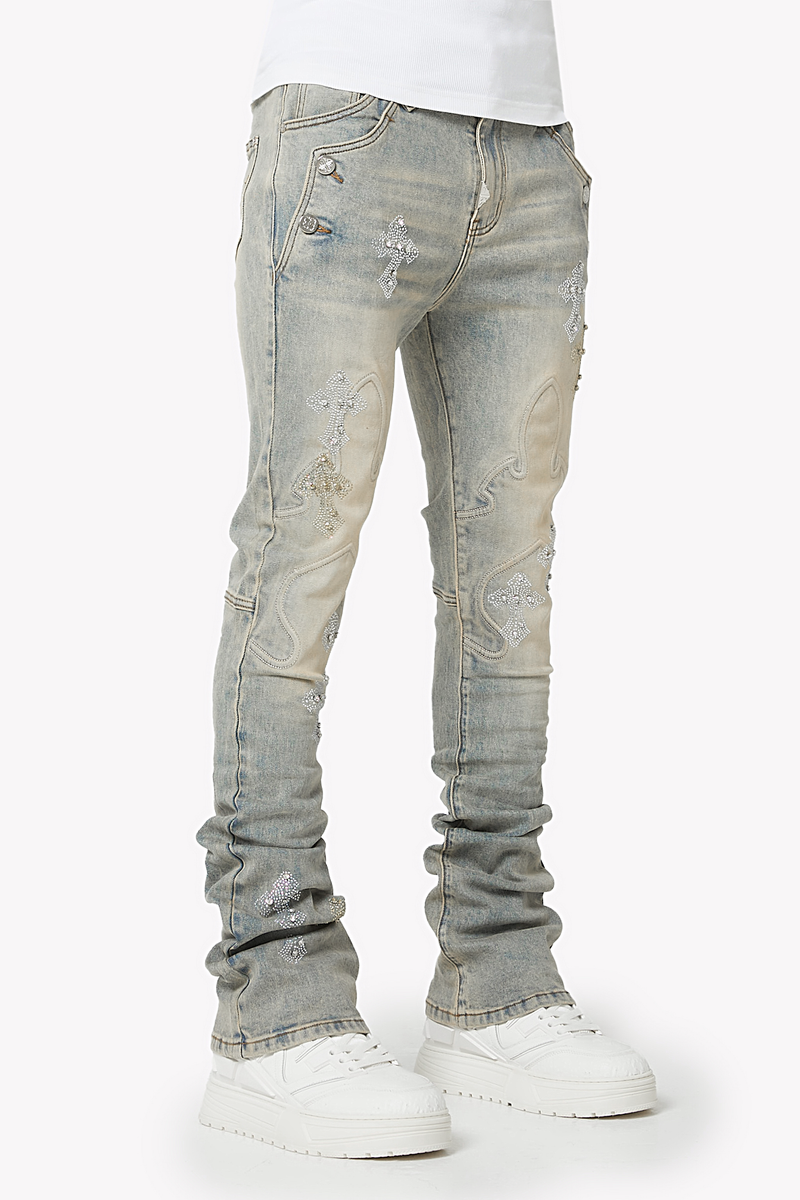 guapi faded cross denim