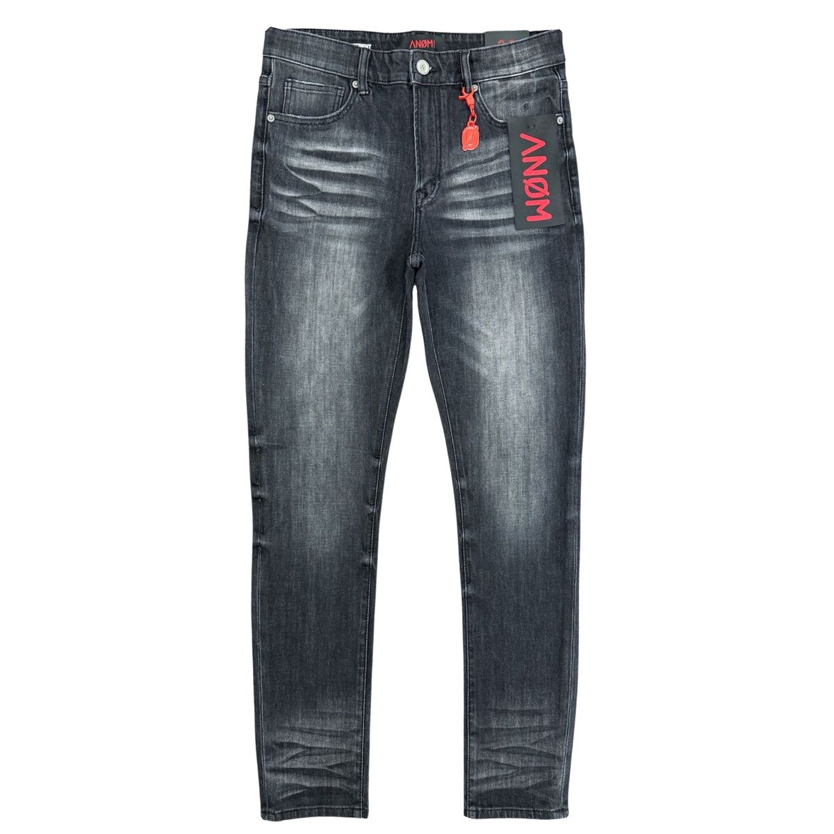 anom black wash skinny jeans