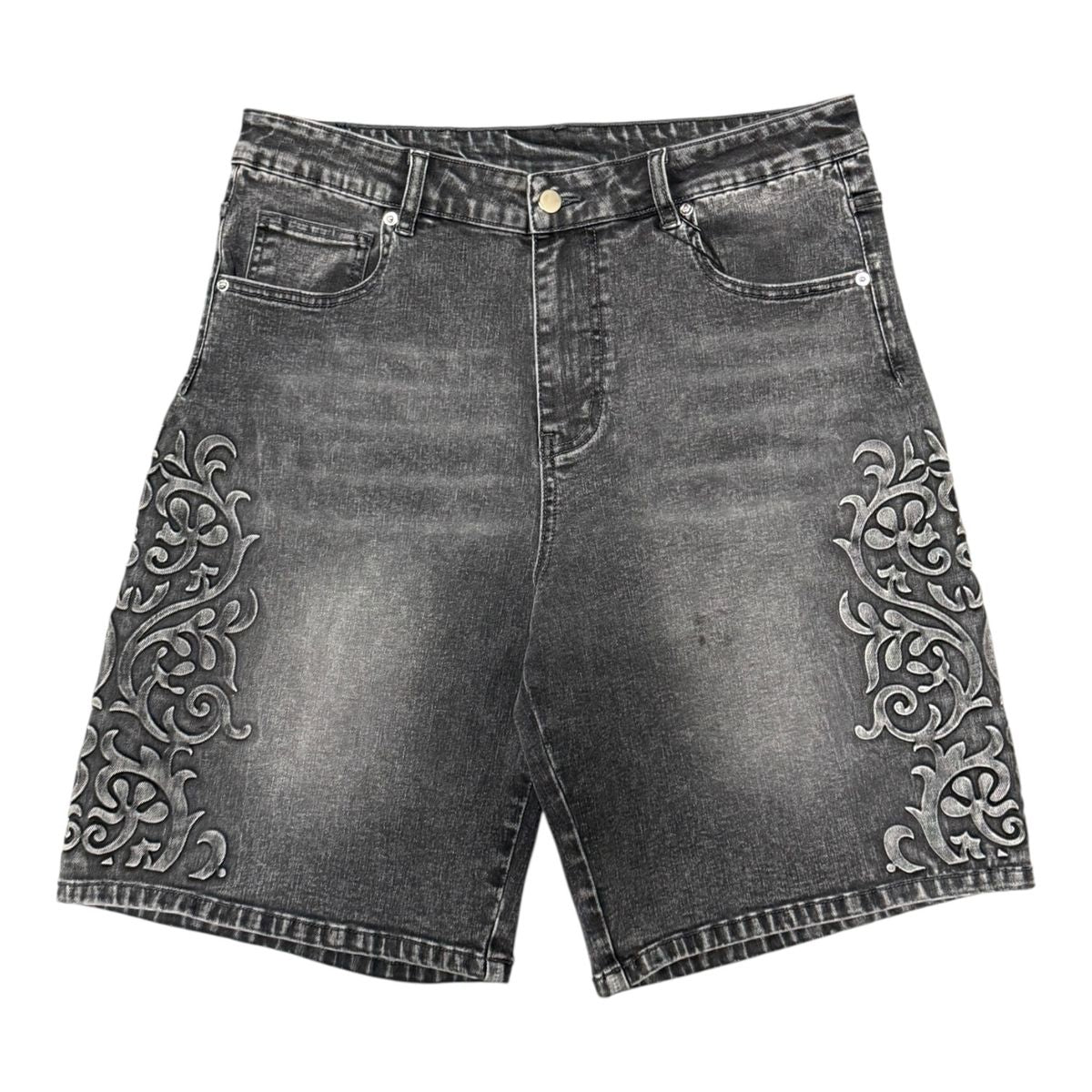 syndicate "legacy" grey wash jorts