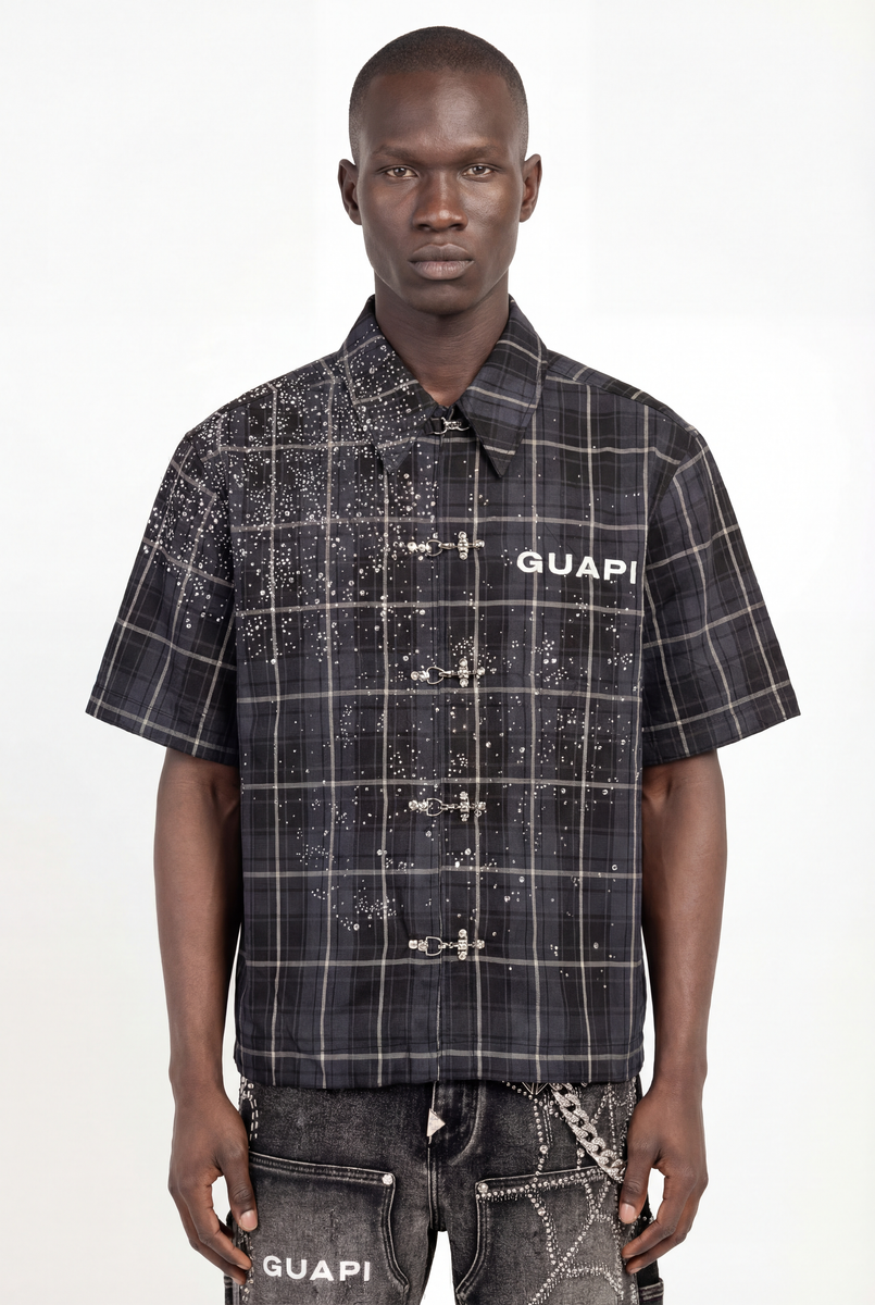 guapi shadow plaid tee