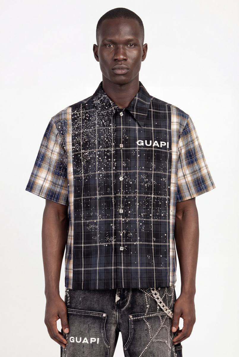 guapi noir plaid tee
