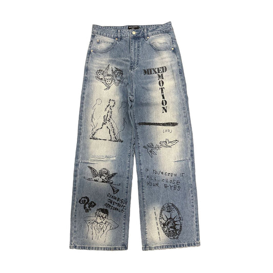 Mixed Emotion "Canvas" Denim Jeans
