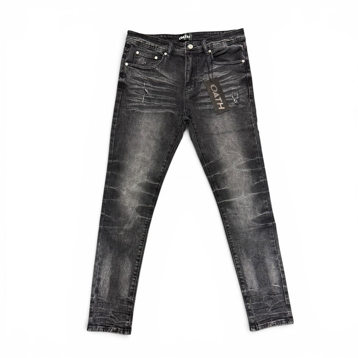 oath black wash jeans