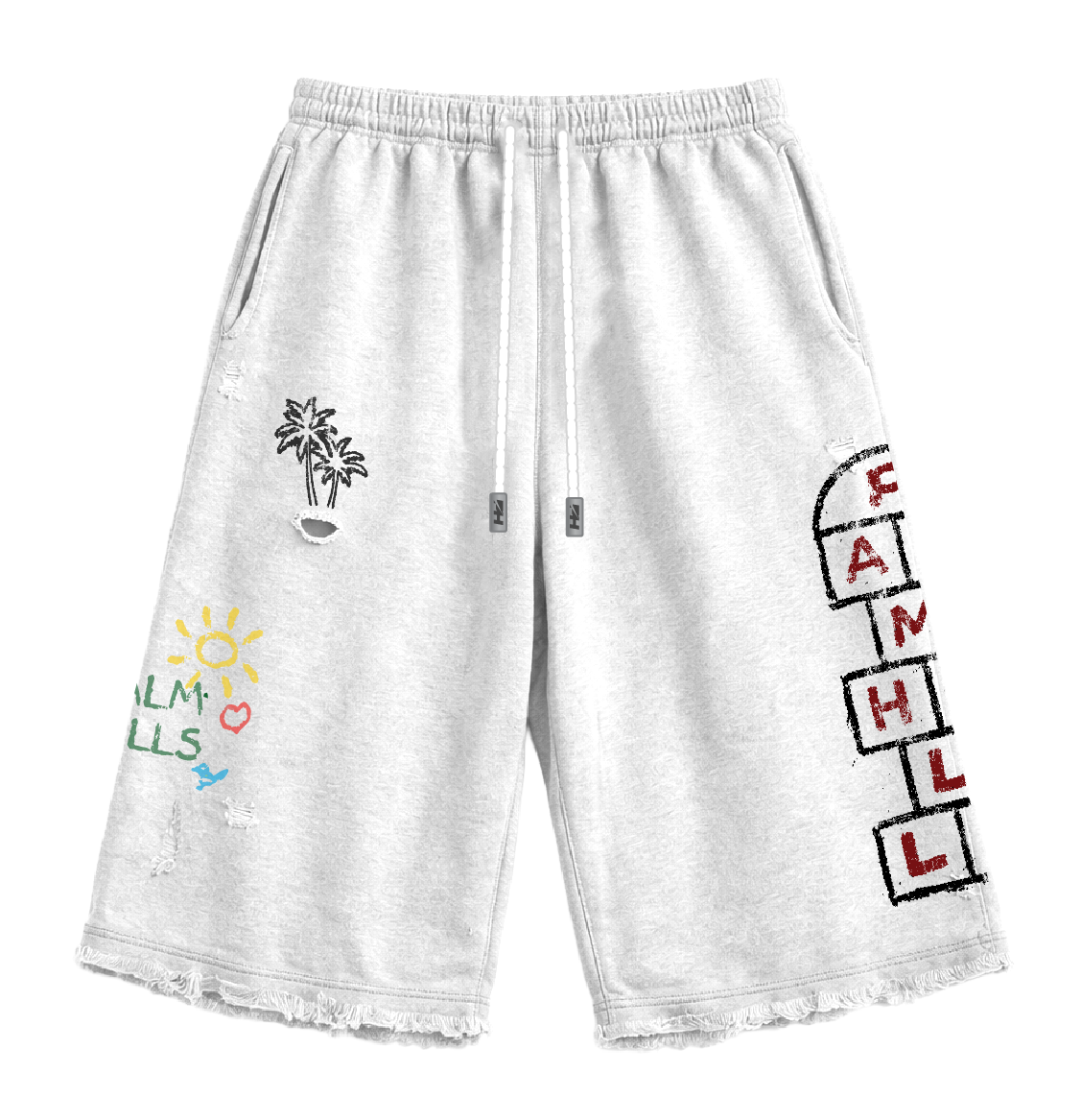 palm hill 3/4 chalk shorts