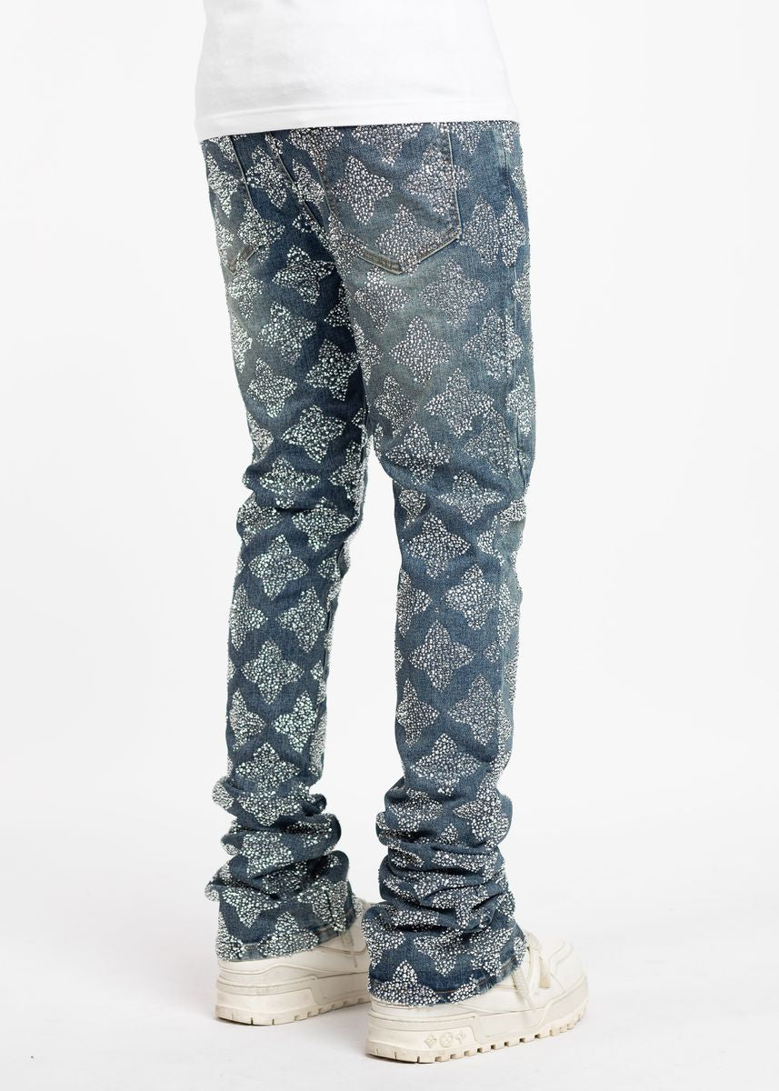 guapi vintage blue embellished denim