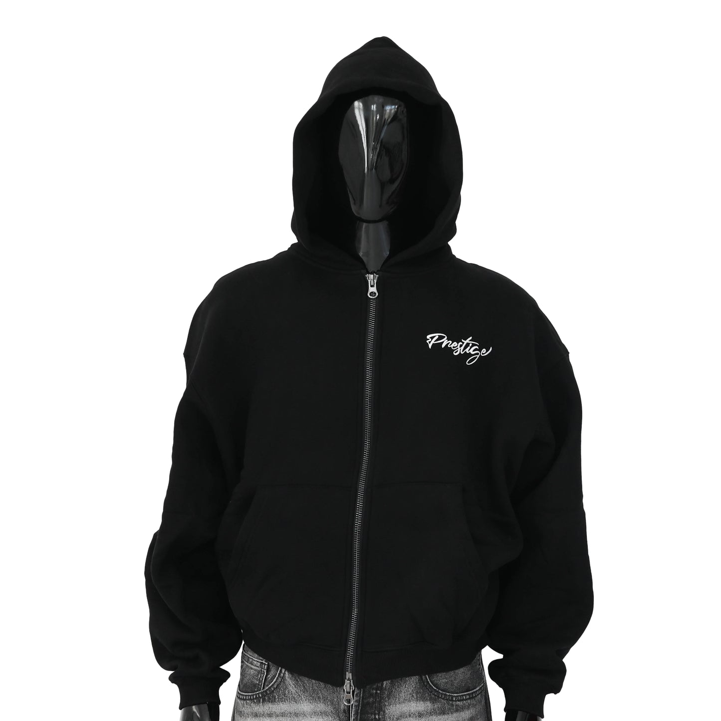 prestige black backpack hoodie