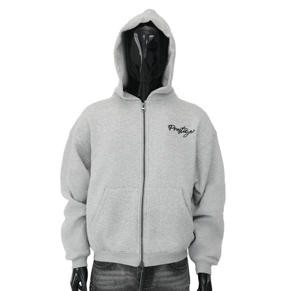 Prestige Grey Backpack Hoodie