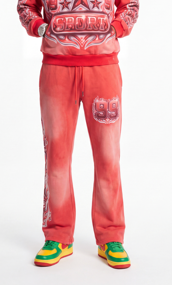 red "general" pants