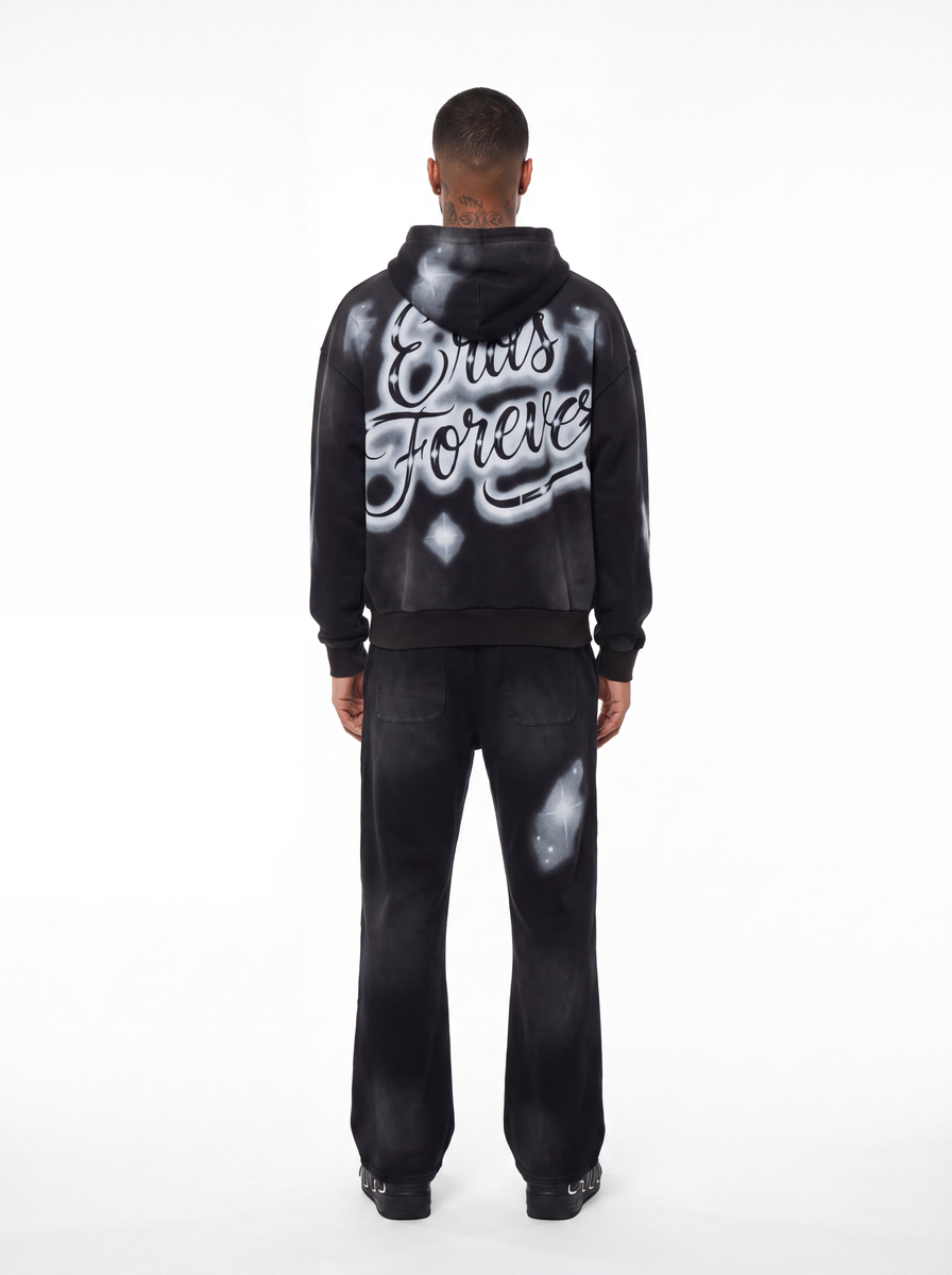 black washed "eternal" hoody