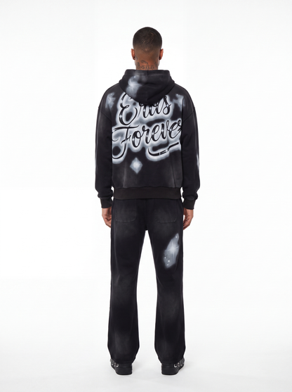 Black Washed "Eternal" Hoody