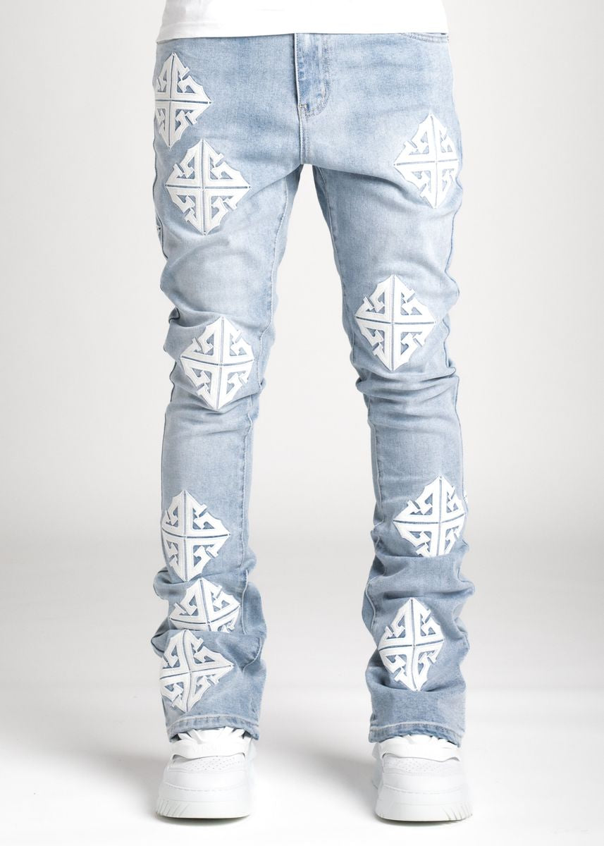 guapi aqua blue denim