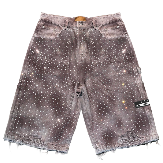 Gala Acid Wash Rhinestone Jorts