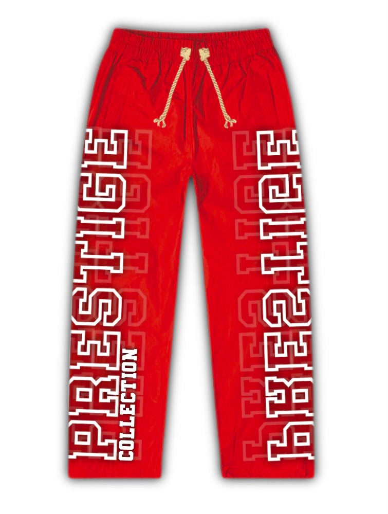 prestige nylon sweats red