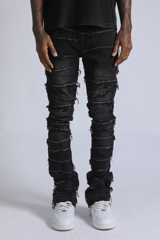 SUPPLY Fray Black Jeans