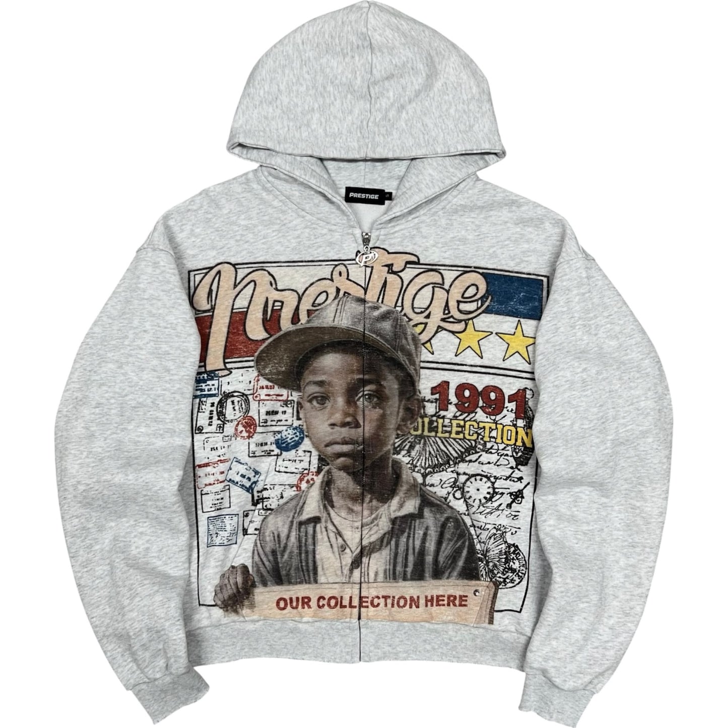 young general hoodie grey