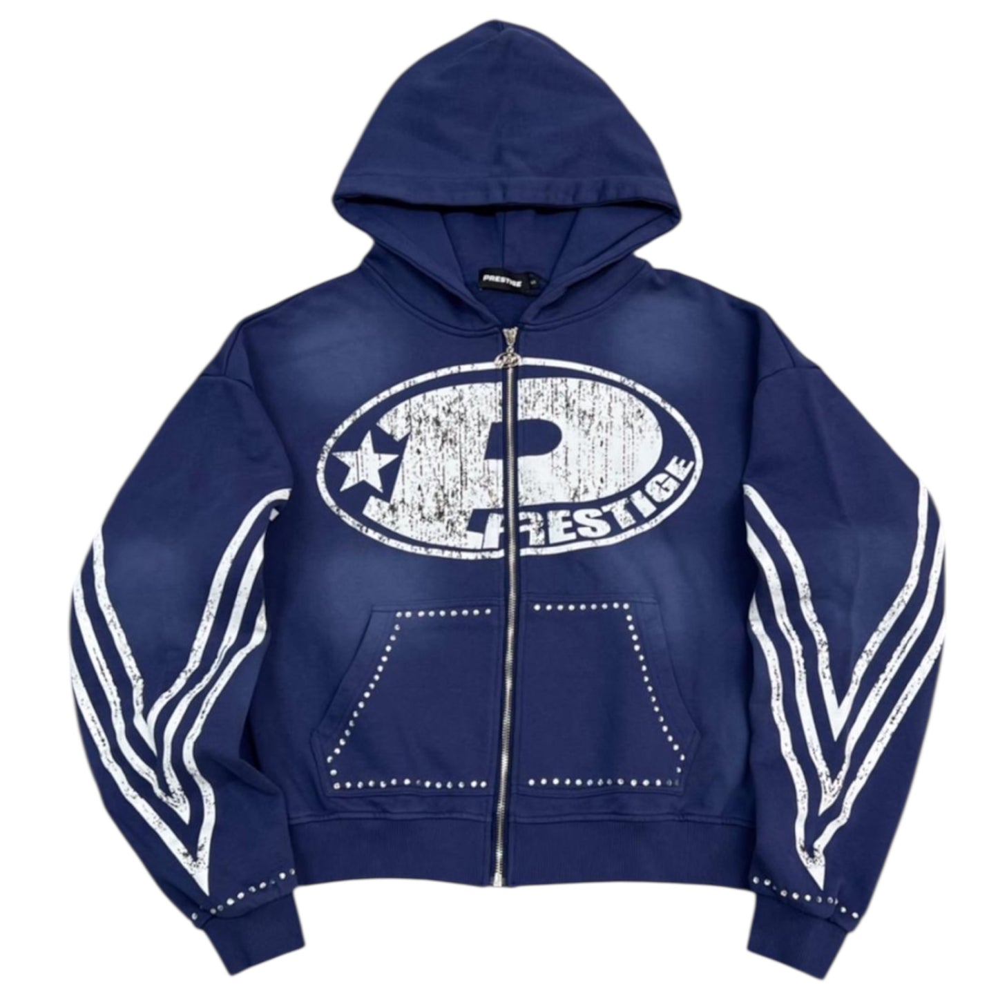 prestige "p logo" rhinestone hoodie