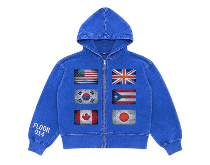 Flag Force Zip Up Hoodie