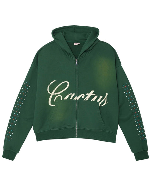 Hidden Crystal Zip Hoodie