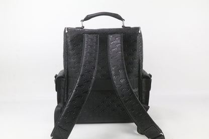 Vintage Embossed Leather Backpack