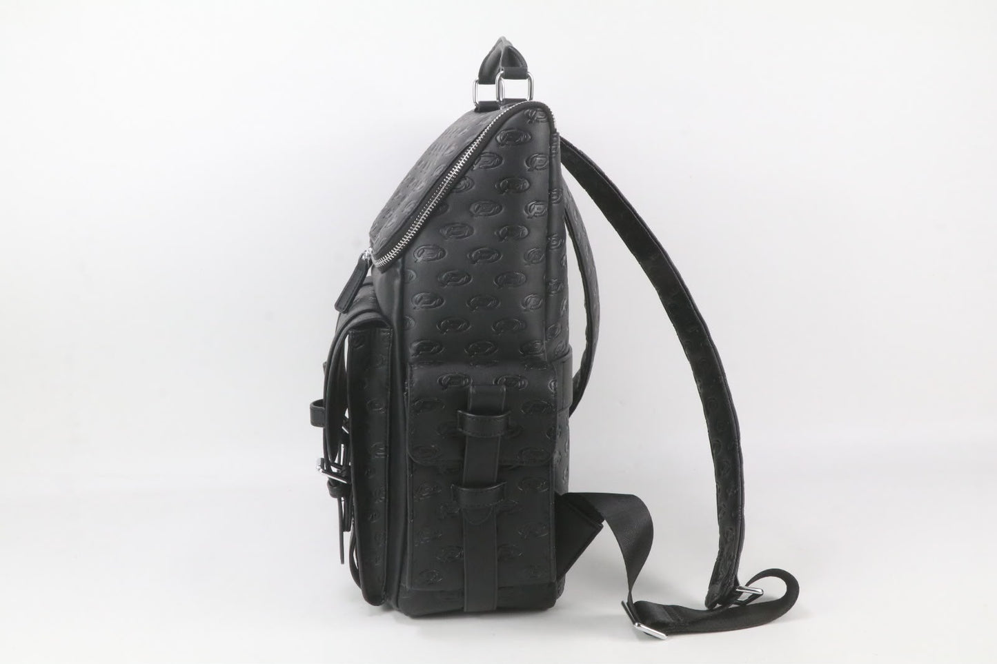 vintage embossed leather backpack