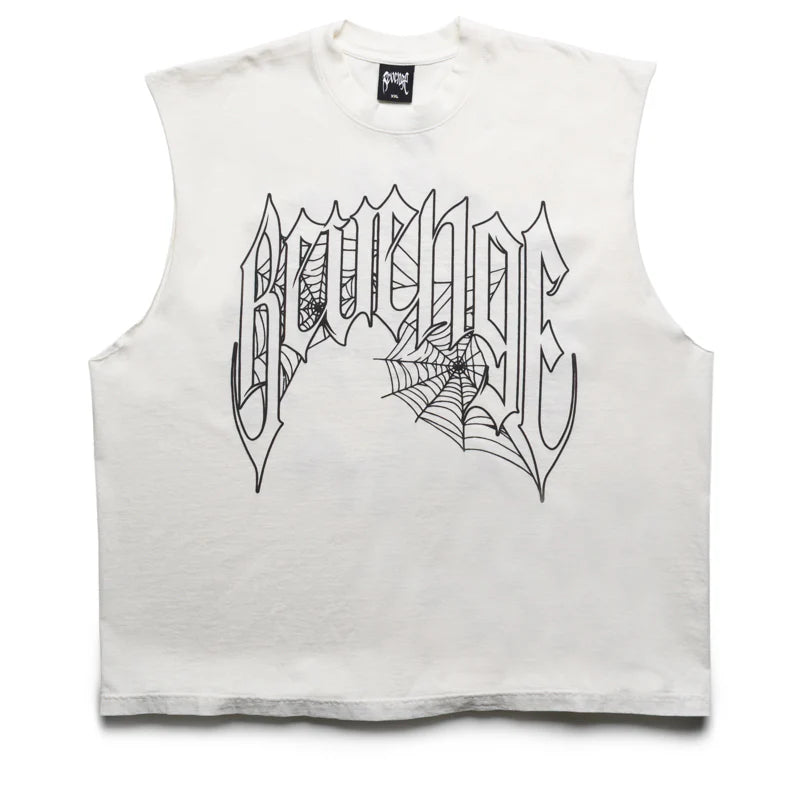 revenge “web cross” sleeveless tee