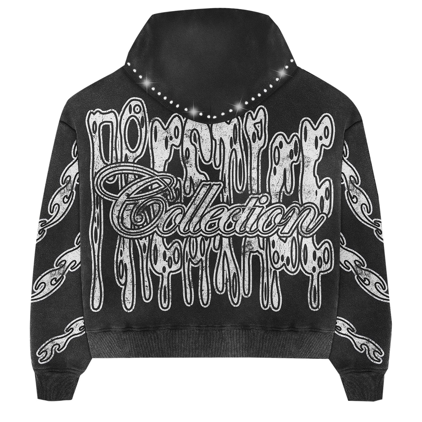 prestige drippy rhinestone hoodie