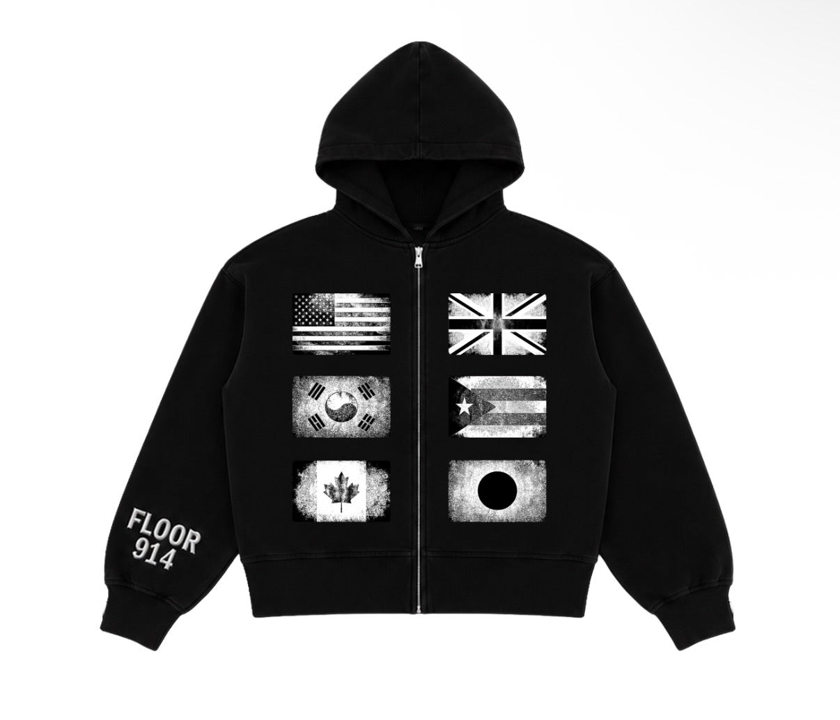 flag force zip up hoodie