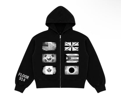Flag Force Zip Up Hoodie