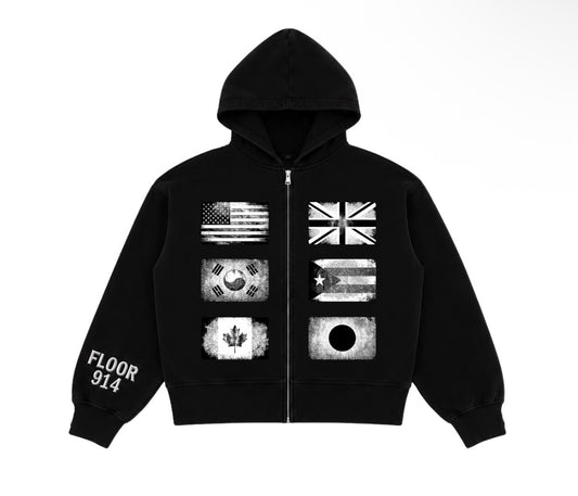 Flag Force Zip Up Hoodie