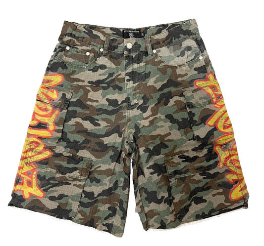 Mixed Emotion Battle Camo Jorts