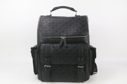 Vintage Embossed Leather Backpack