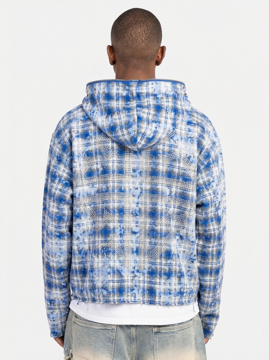 arctic skeleton half zip hoodie